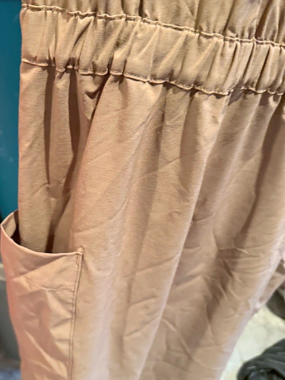 Prana Sleeveless Drawstring Pocket Dress in Taupe - Picture 7 of 9